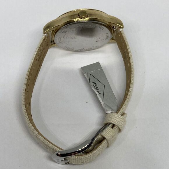 Fossil Laney BQ3391 Women's Cream Leather Analog Dial Quartz Wrist Watch XR639 - Picture 11 of 12